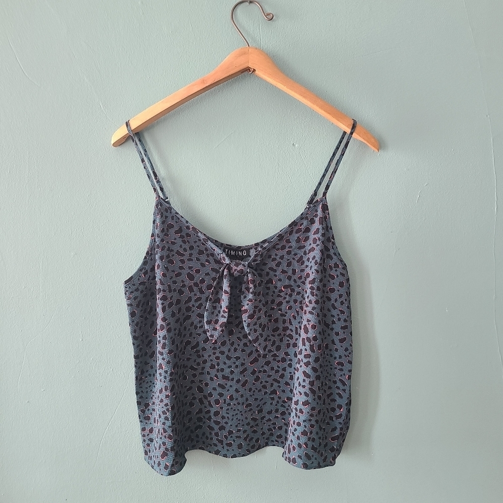 Buckle Timing Teal Slinky Tank Top Size Large
